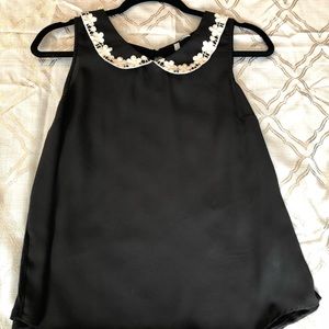 Black and Ivory Lace Blouse